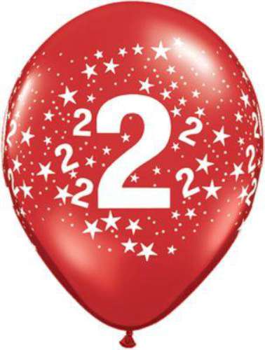 Number 2 Party Balloons - Click Image to Close